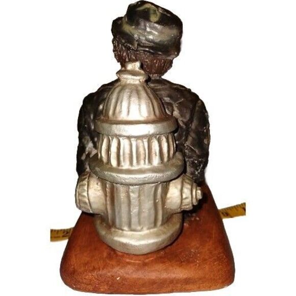 Large Vintage Emmett Kelly Sad Hobo Clown Chalkware Statue Heavy Signed "LEZA" - Picture 4 of 8